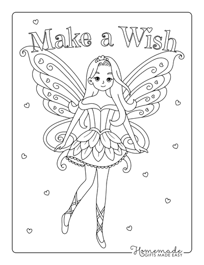 Beautiful fairy coloring pages free printables