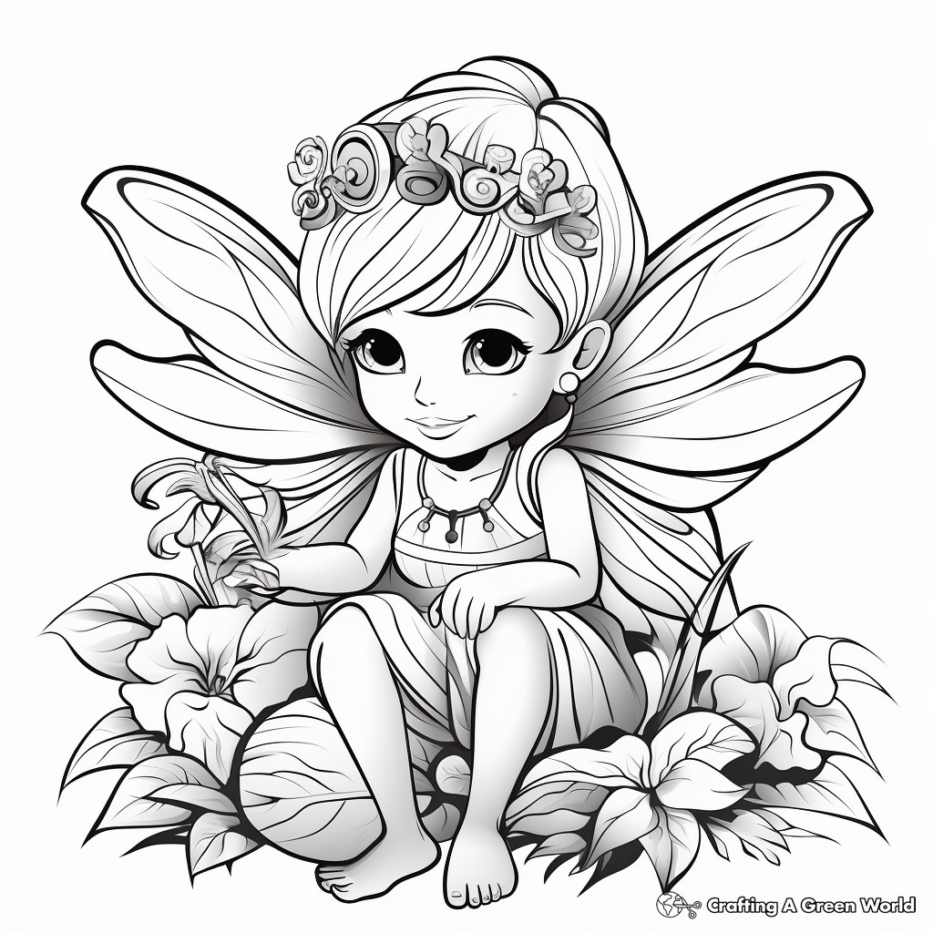 Fairy coloring pages