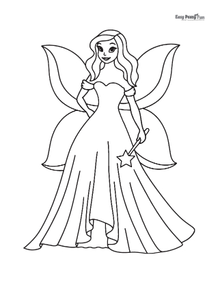 Fairy coloring pages