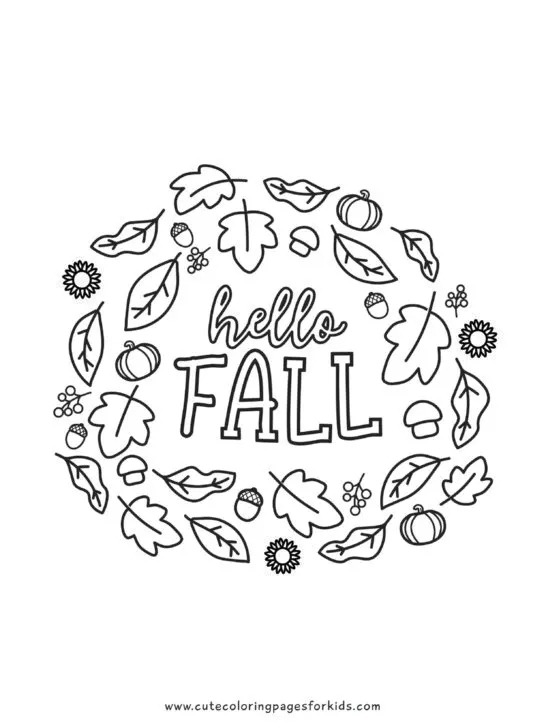 Fall coloring pages