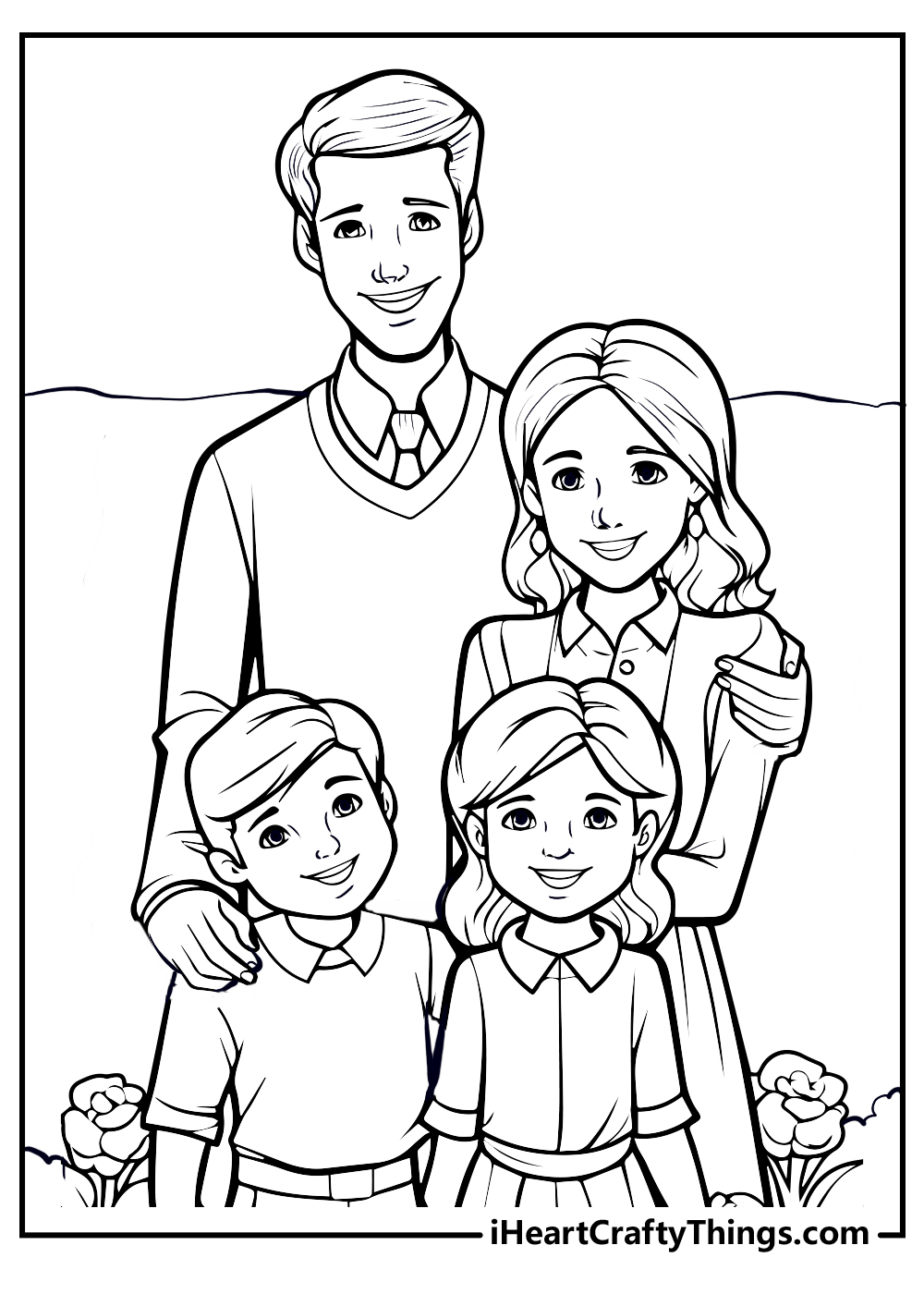 Printable family coloring pages updated