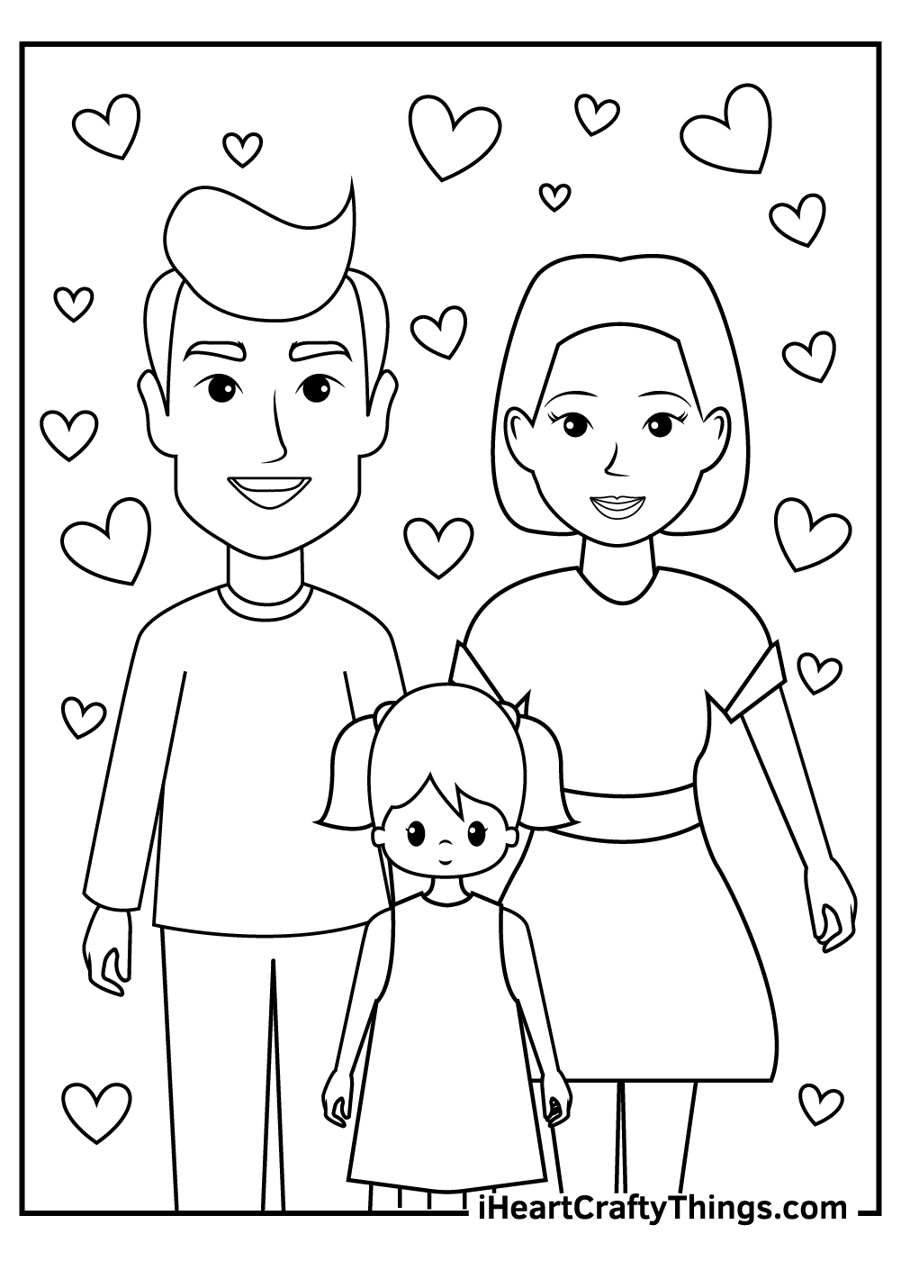 Printable family coloring pages updated