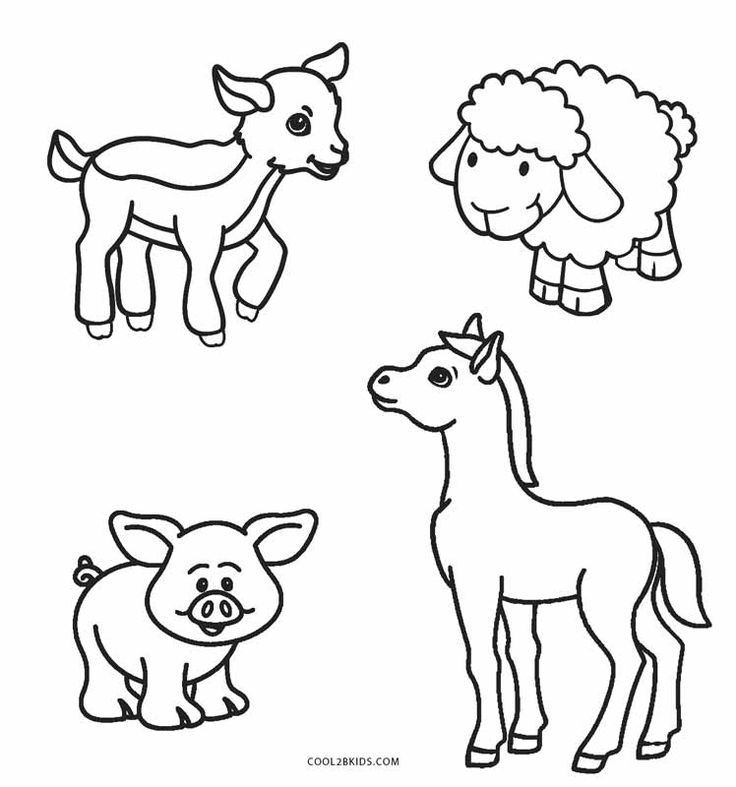 Free printable farm animal coloring pages for kids coolbkids farm animal coloring pages baby farm animals zoo animal coloring pages