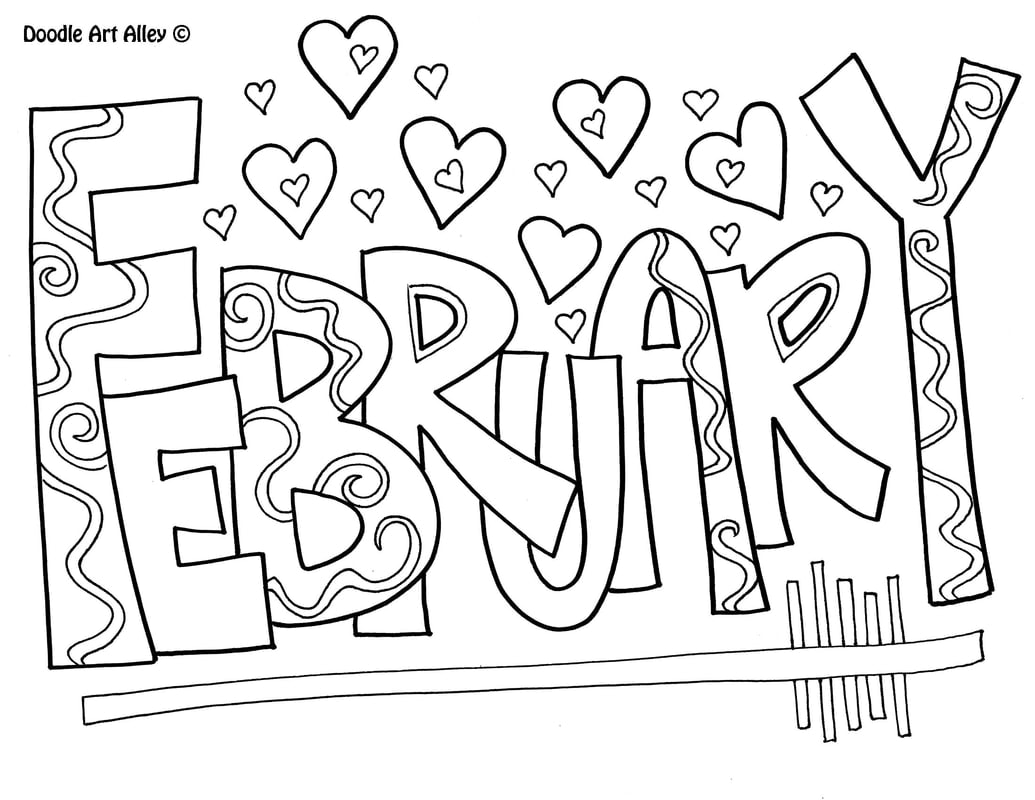 February coloring pages