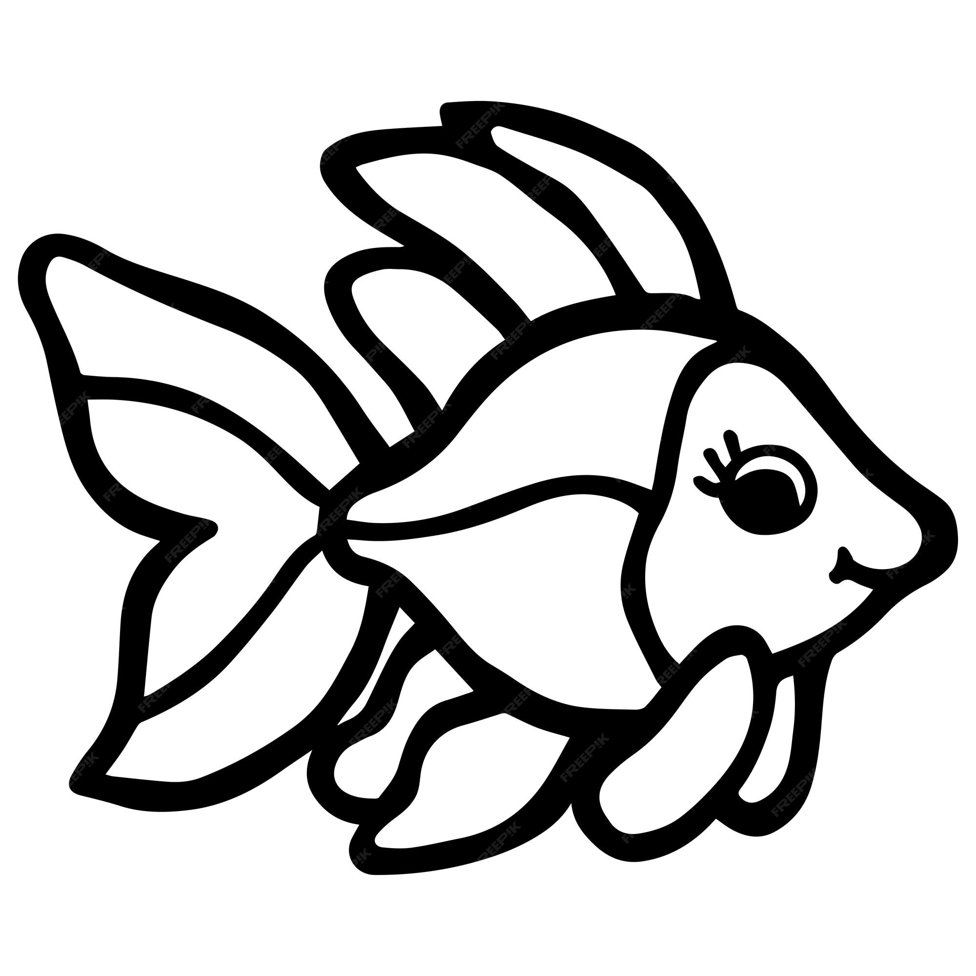 Premium vector kids coloring pages fish coloring page eps file and image