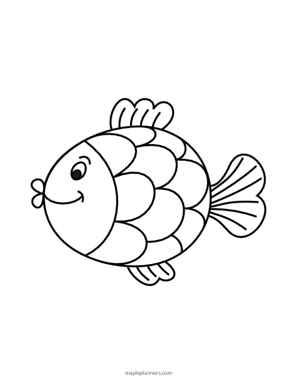 Free printable fish coloring pages