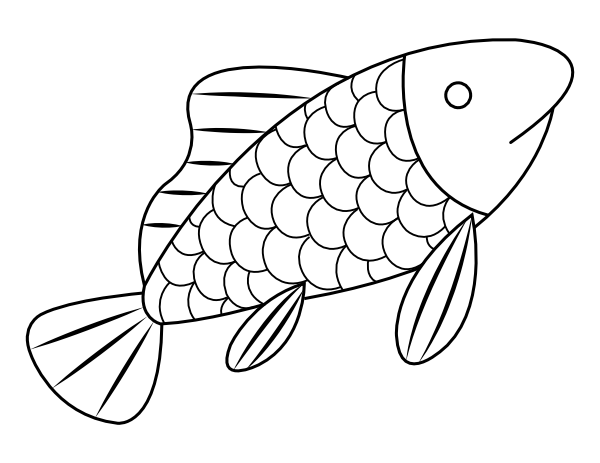 Printable fish coloring page