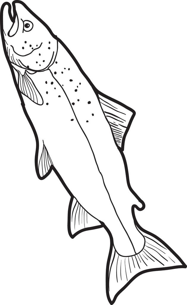 Printable realistic fish coloring page for kids â