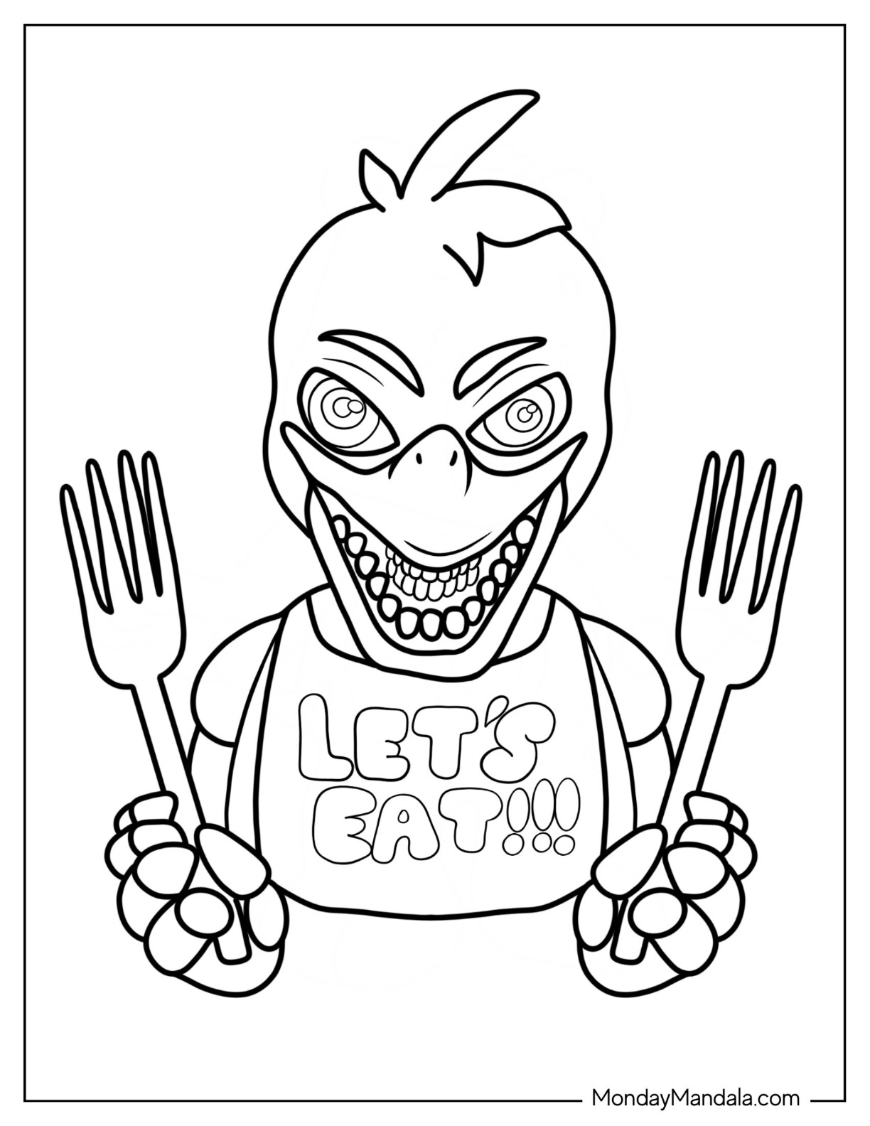 Five nights at freddies coloring pages free pdf printables