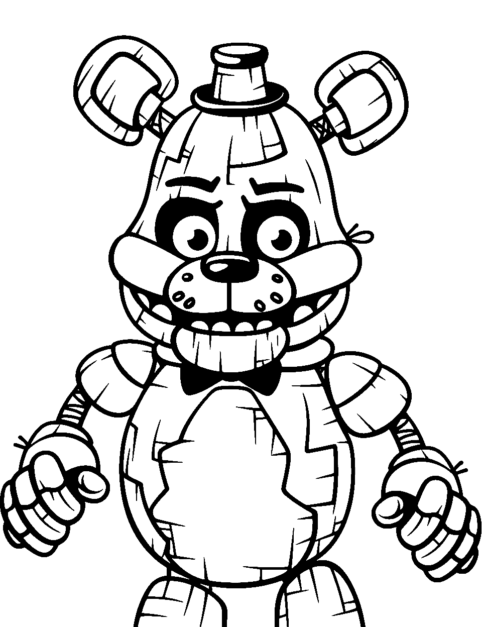 Five nights at freddys coloring pages free printable sheets