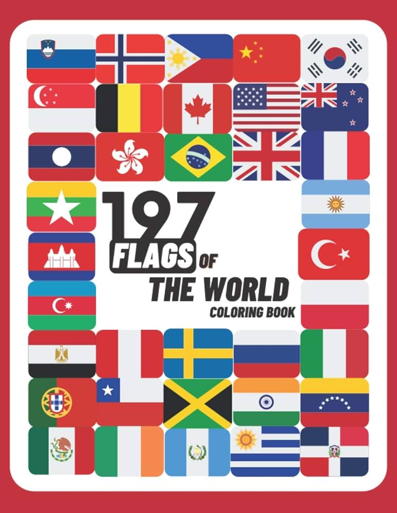 Buy flags of the world colorg book a great geography gift for kids and adults world flags colorg book for kids learn and color world flags x book onle at