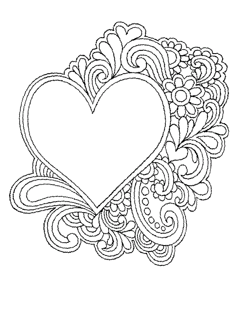 Coloring pages of hearts and flowers activity shelter heart coloring pages love coloring pages valentine coloring pages