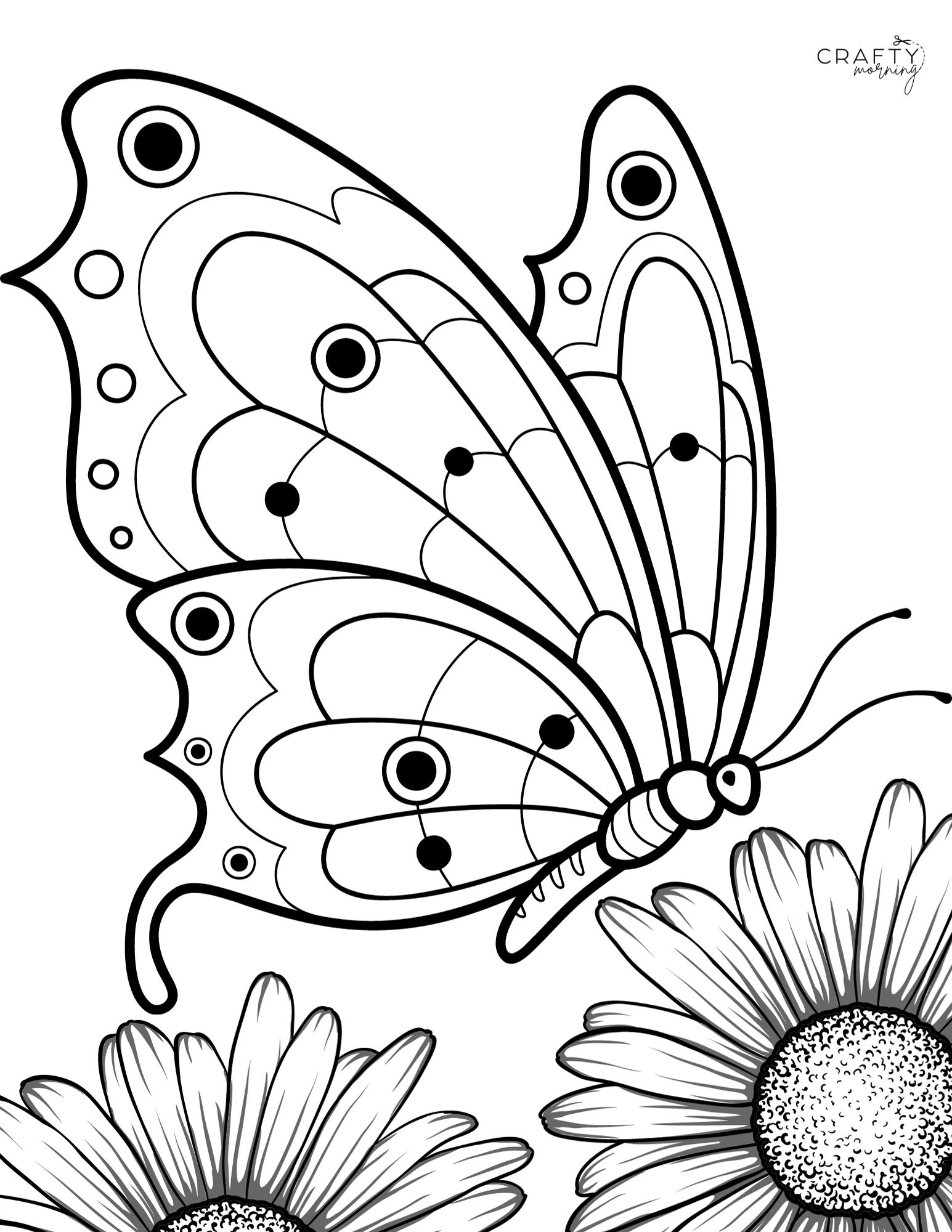 Free butterfly coloring pages to print