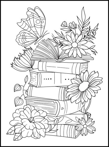 Thousand coloring book flower royalty