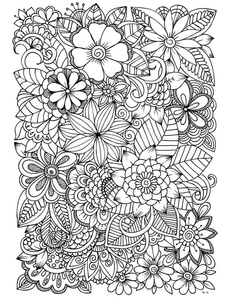 Flower coloring pages skip to my lou