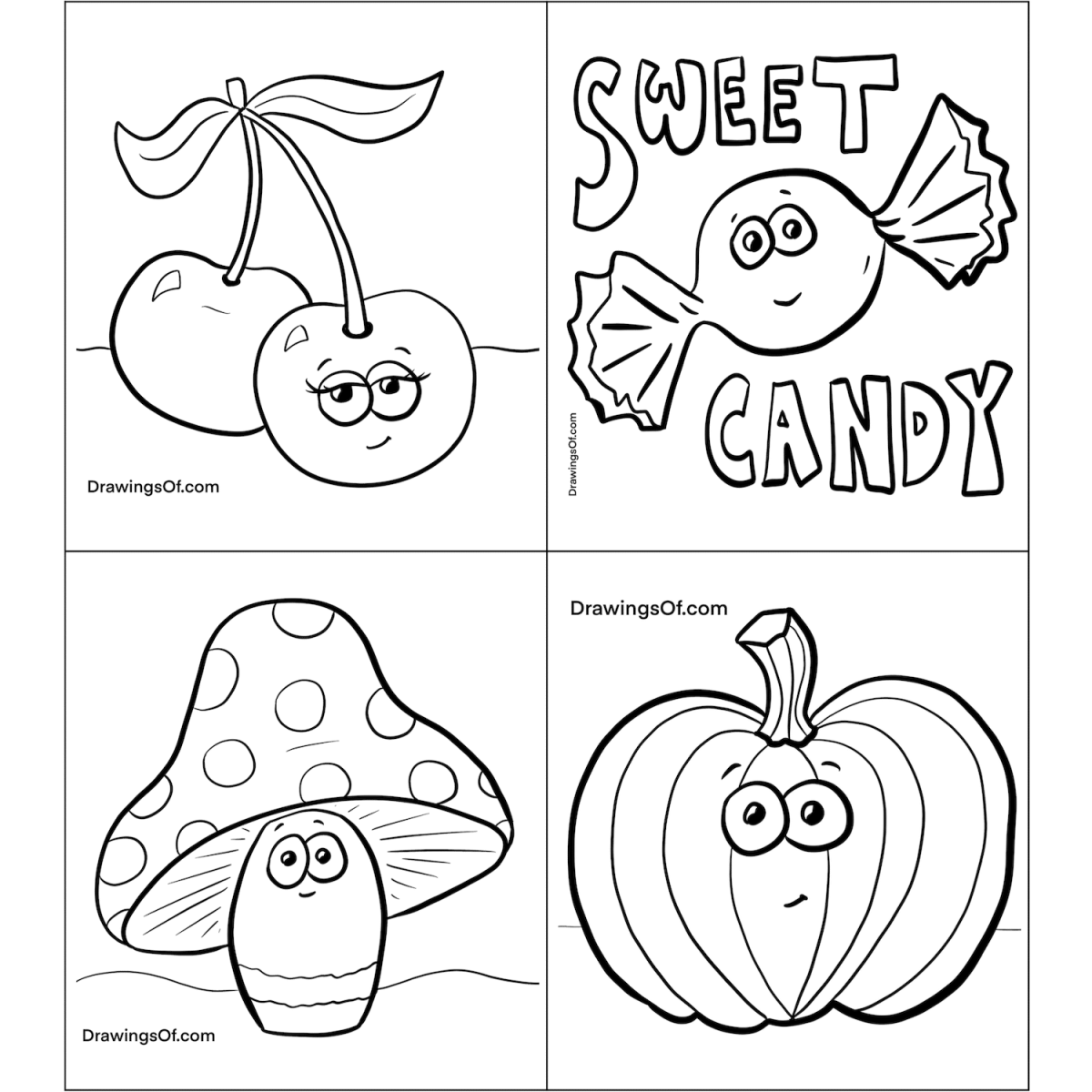 Food coloring pages free printable sheets