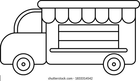 Food truck coloring book vector stock vector royalty free