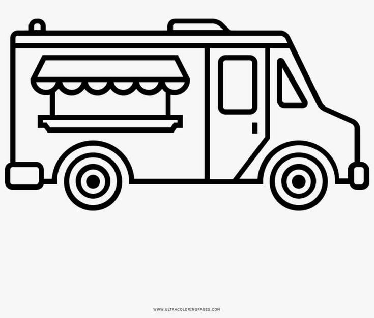 Download food truck coloring page