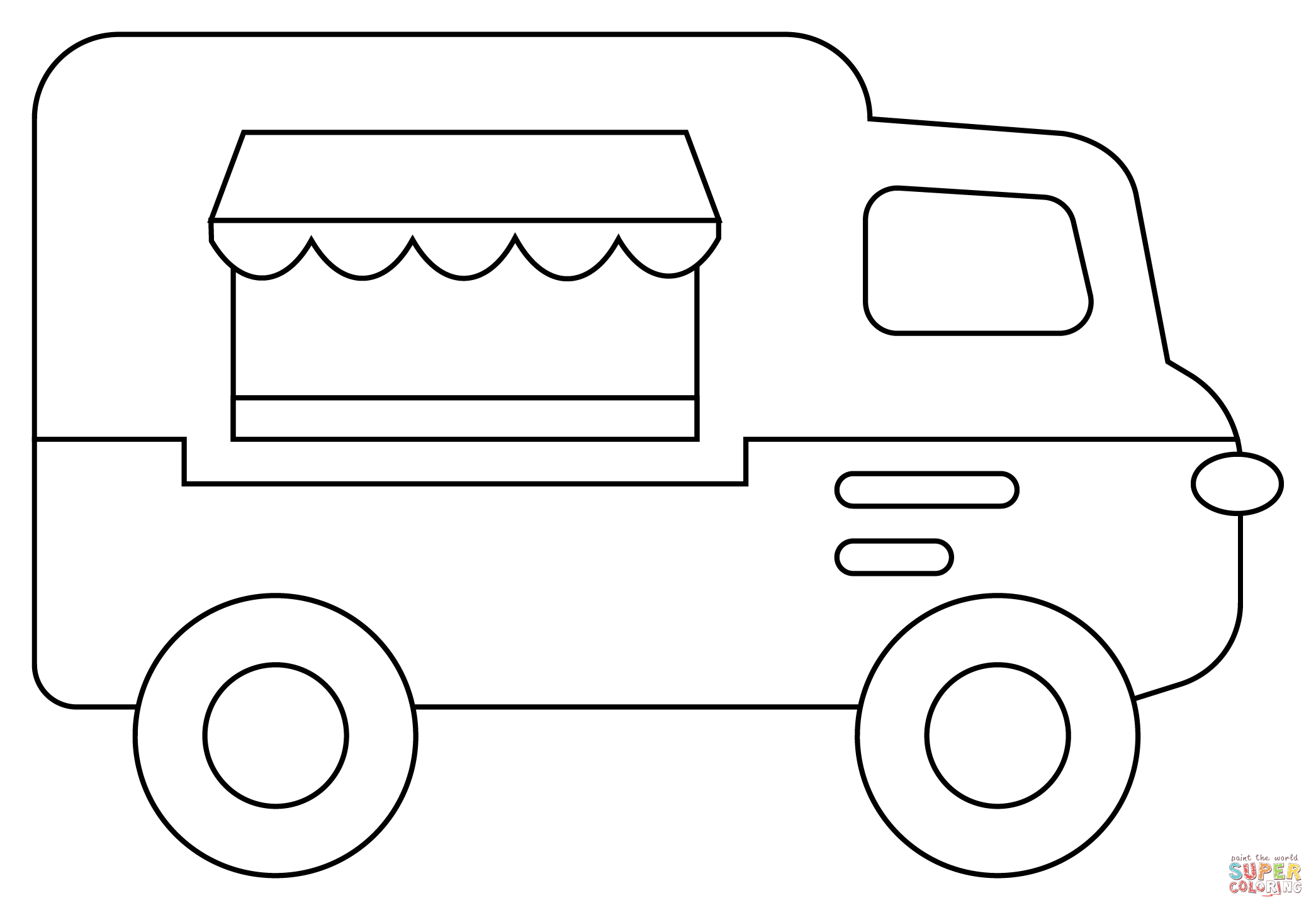 Food truck coloring page free printable coloring pages