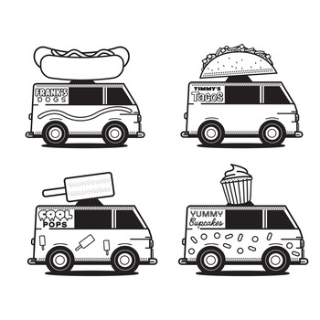 Food truck coloring pages by dwarner design tpt