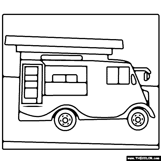 Food truck coloring page