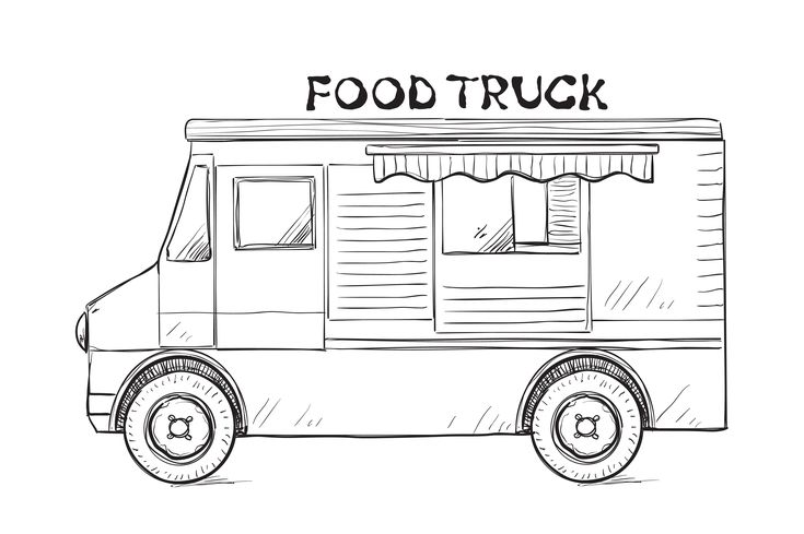 Food truck sketch food truck trucks truck crafts