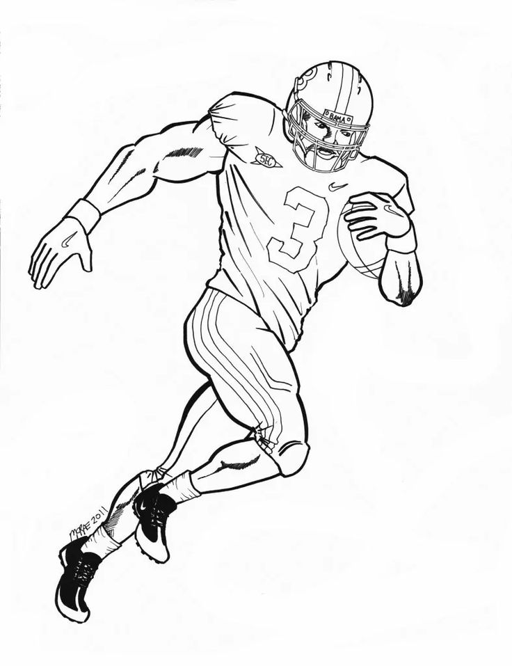 Printable football coloring pages