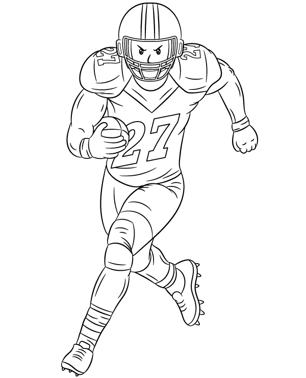 American football coloring sheet