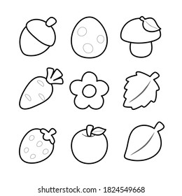 Coloring pages babies very simple objects stock vector royalty free
