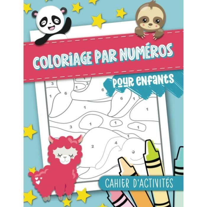 Coloriage par numãros pour enfants cahier dactivitãs pages ã colorier sur le thãme des animaux pour les