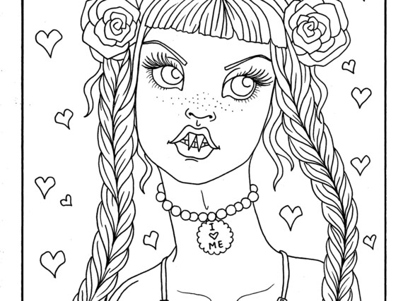 Bizarrely beautiful digital download coloring book halloween