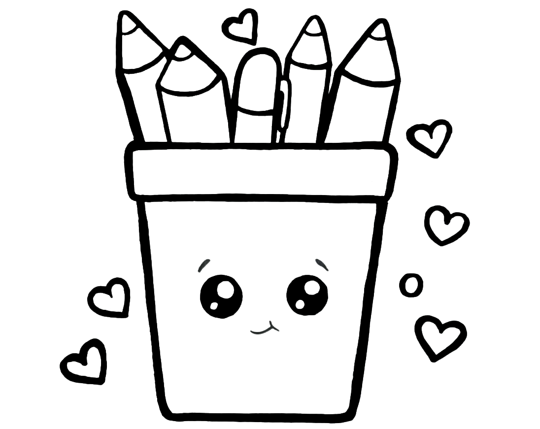 Coloring pages a jar for markers print free