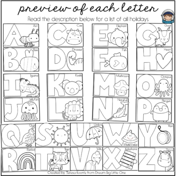 Alphabet coloring pages for year olds and year olds preschool