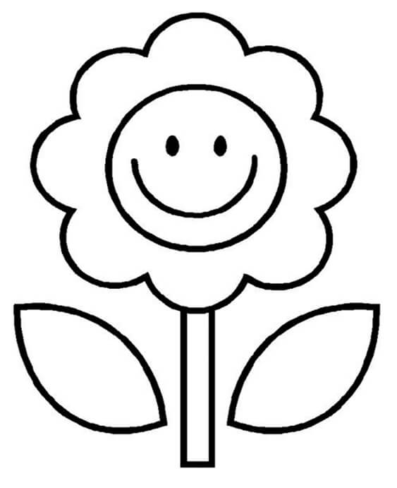 Free easy to print flower coloring pages