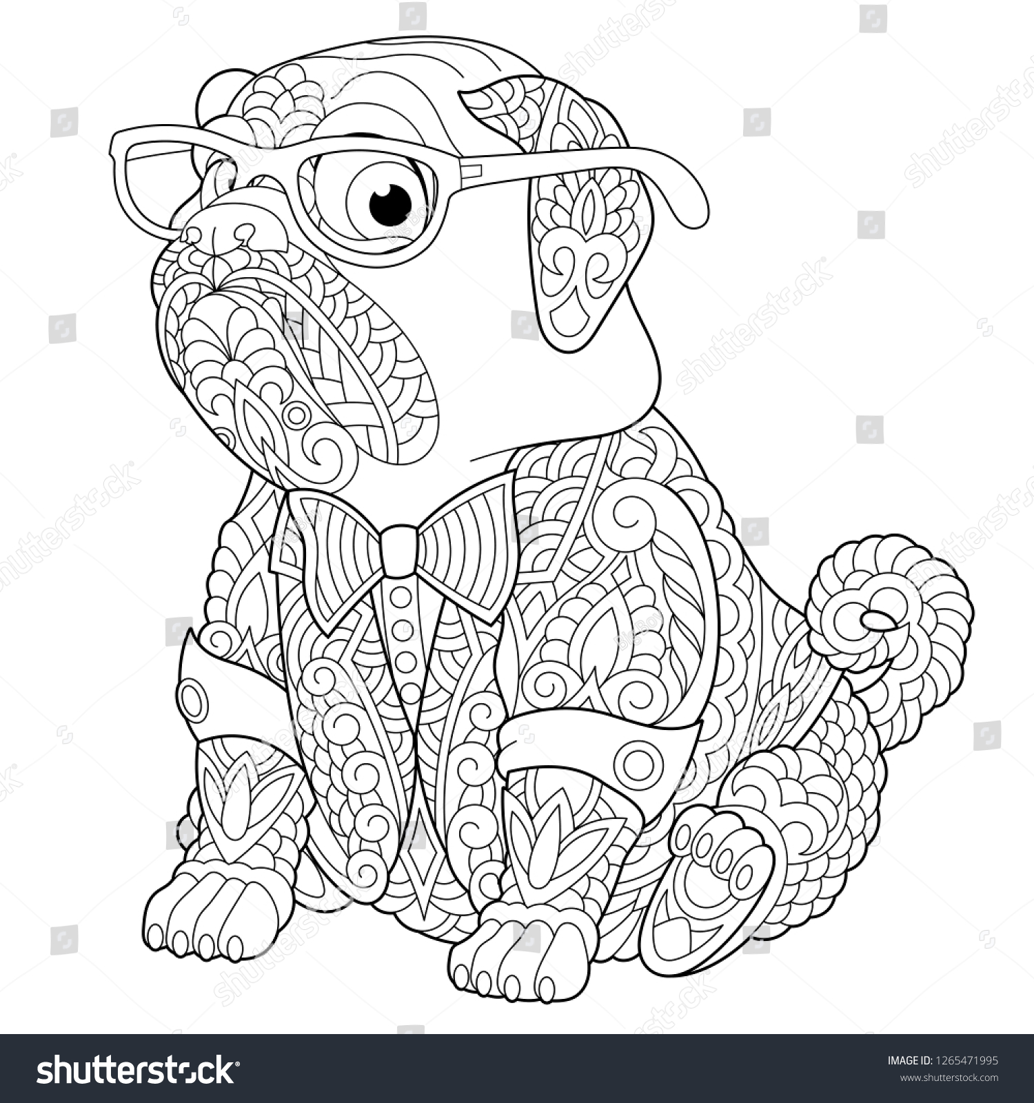 Coloring page coloring book anti stress stock vector royalty free