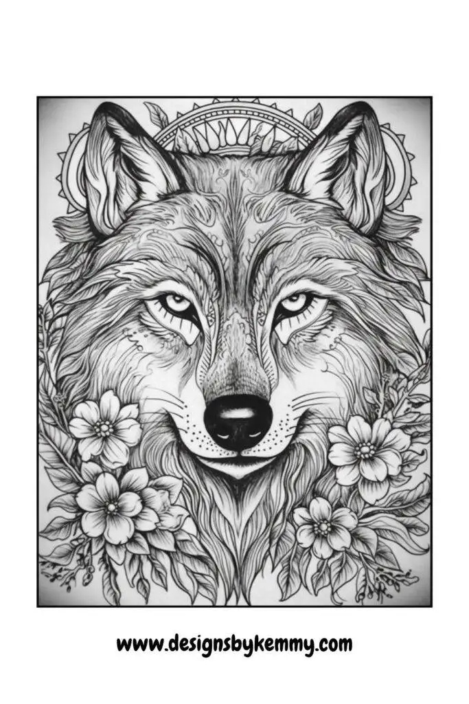 Wild animals coloring pages for adults