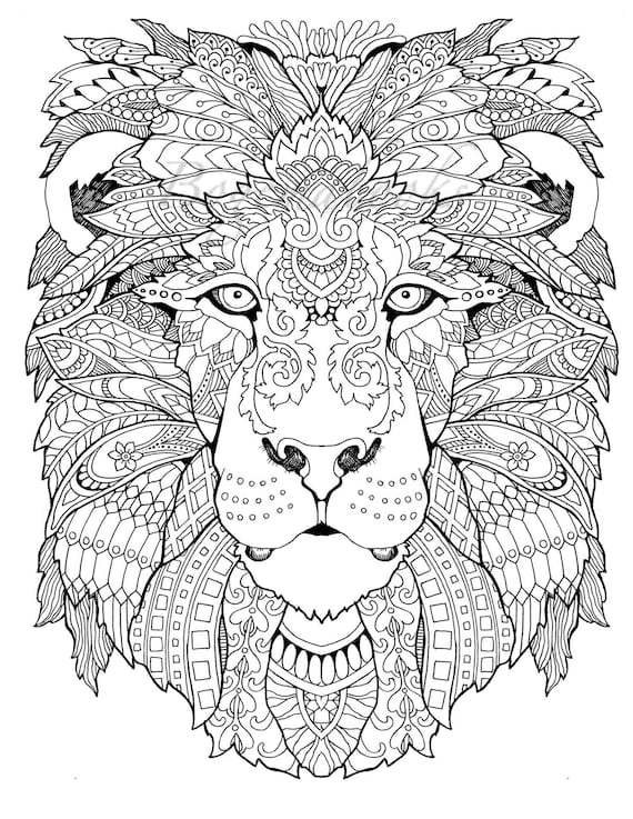 Awesome animals adult coloring pages coloring pages printable coloring book printable stress relieving relaxing