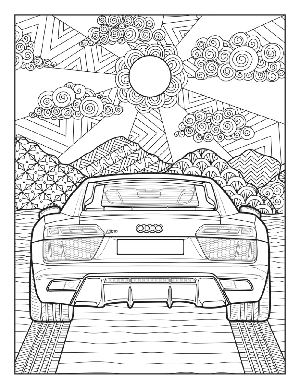 Free coloring pages for kids or adults cars coloring pages coloring pages for kids free coloring pages