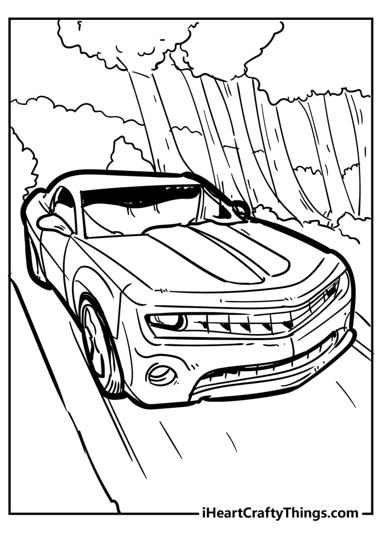 Cool car coloring pages free printables