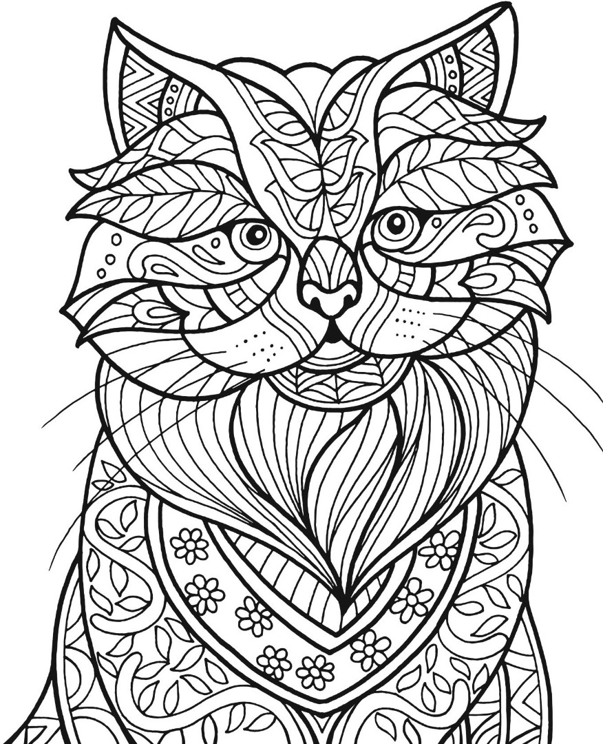 Freebie friday cat adult coloring book