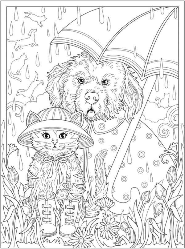 Dressed pets free coloring pages animal coloring pages dog coloring page detailed coloring pages