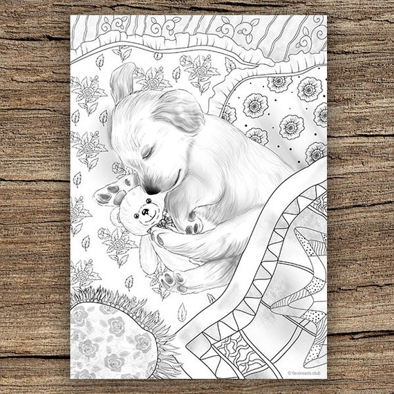 Sleepy puppy printable adult coloring page from favoreads coloring book pages for adults and kids coloring sheets coloring designs