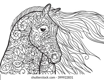 Adult coloring pages horses images stock photos d objects vectors