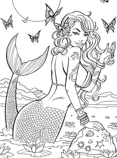 Best mermaid coloring pages coloring books