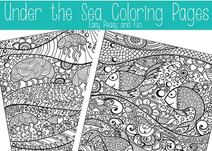 Under the sea coloring pages for adults