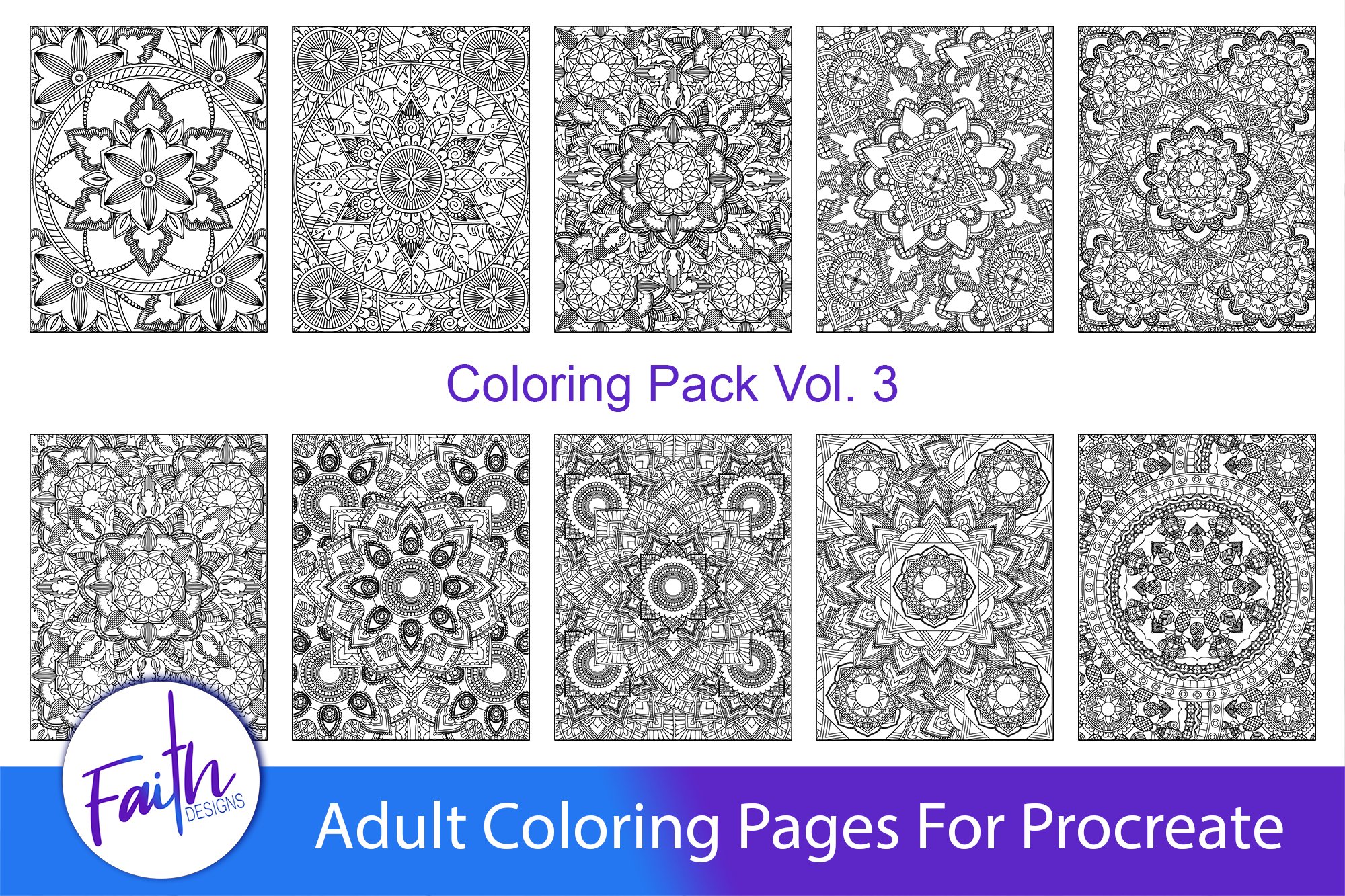 Adult coloring pages for procreate mandala coloring pages