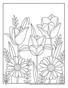 Spring adult coloring pages woo jr kids activities childrens publishing