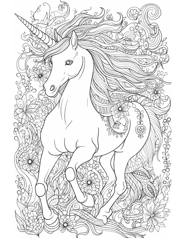 Unicorn coloring pages