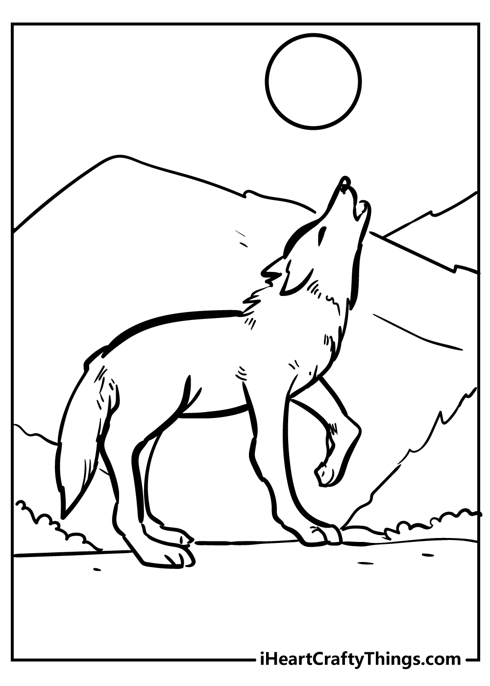 Wolf coloring pages free printables