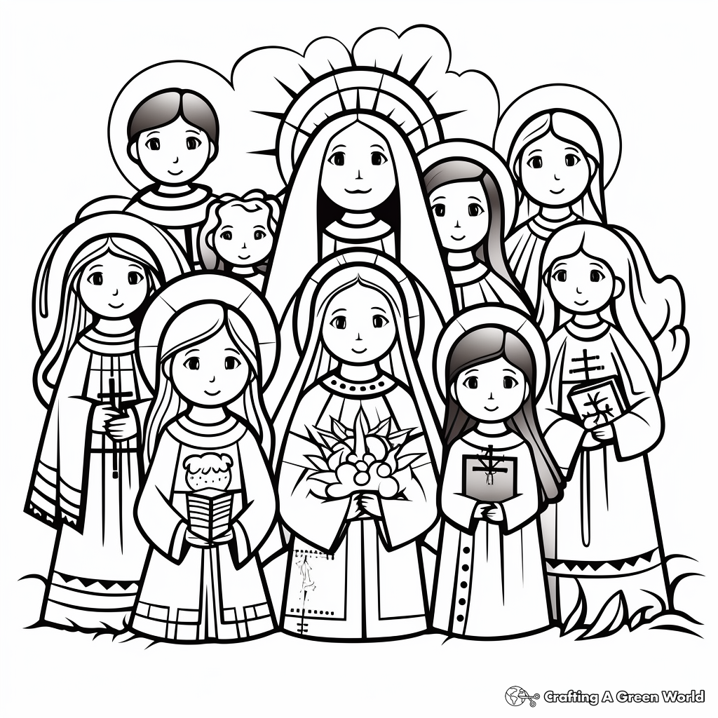 All saints day coloring pages